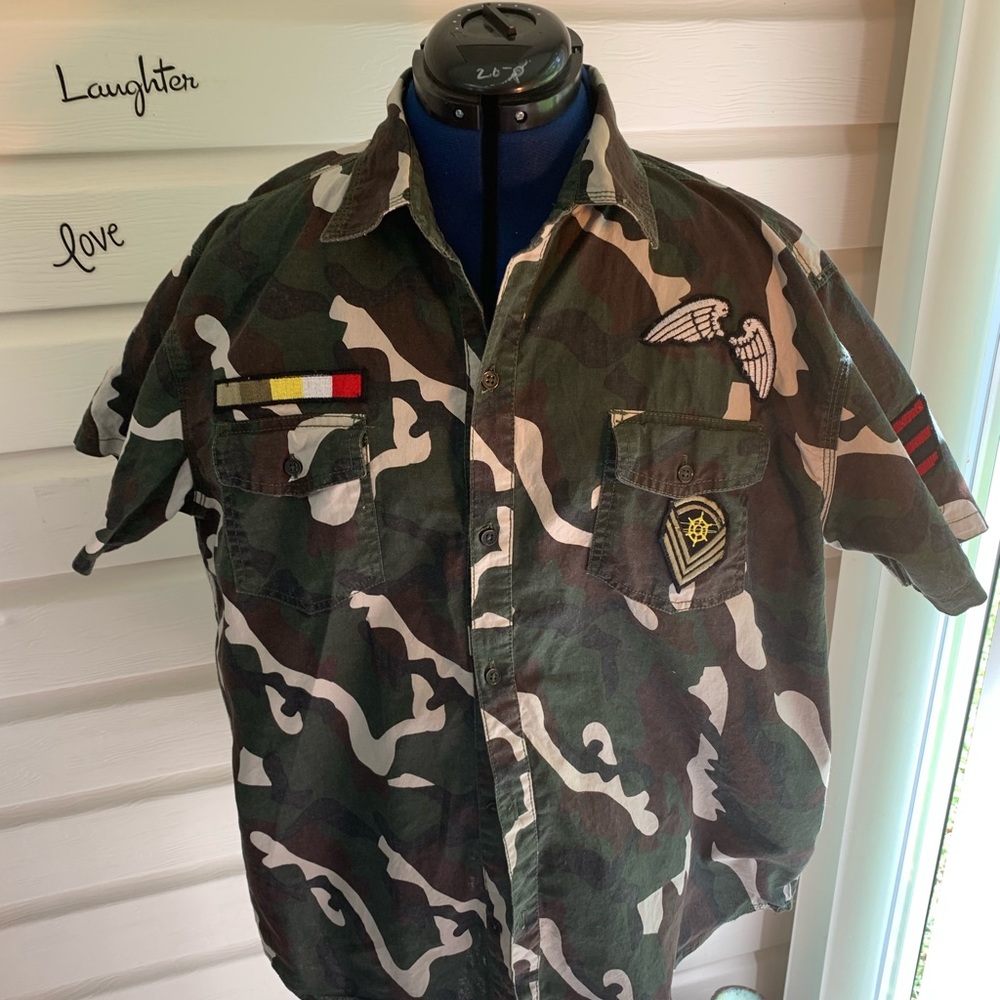MENS ARMY FATIGUE SHIRT 4/$20